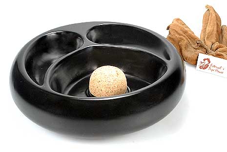 Pipe Ashtray Ceramic black Matt for two Pipes  Pipe Ashtray Ceramic black Matt for two Pipes